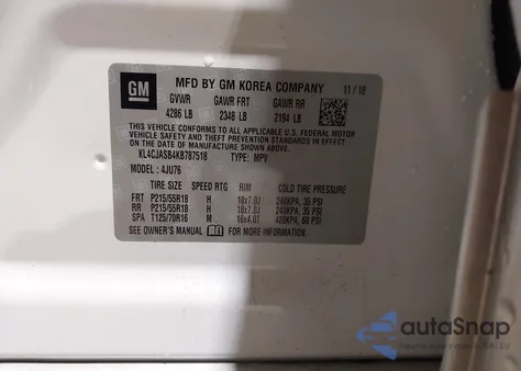 2019 Buick Encore Fwd Preferred z USA, uszkodzony, nr VIN KL4CJASB4KB787518